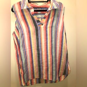 Chico’s linen sleeveless shirt